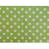 140x200cm OBLONG PVC/VINYL TABLECLOTH - LIME GREEN POLKA DOT -