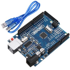 MMOBIEL ATmega328P New Version UNO R3 Board with A16U2 Compatible with Arduino IDE Projects RoHS Compliant - Includes USB Cable