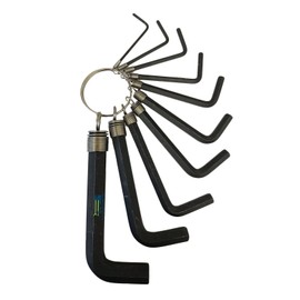 Hex Key 10 Piece MM Hand Tool Kit Allen Wrench Short Arm Assorted Key Ring Set