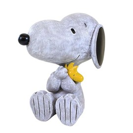 Roman Snoopy and Woodstock Garden Statue, 8.75-inch Height, Resin, Stone Mix, Home, Garden, Outdoor