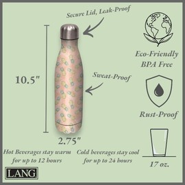 Lang Companies, Impressions Pineapple Paradise 17 oz. Stainless Steel Water Bottle by Chad Barrett
