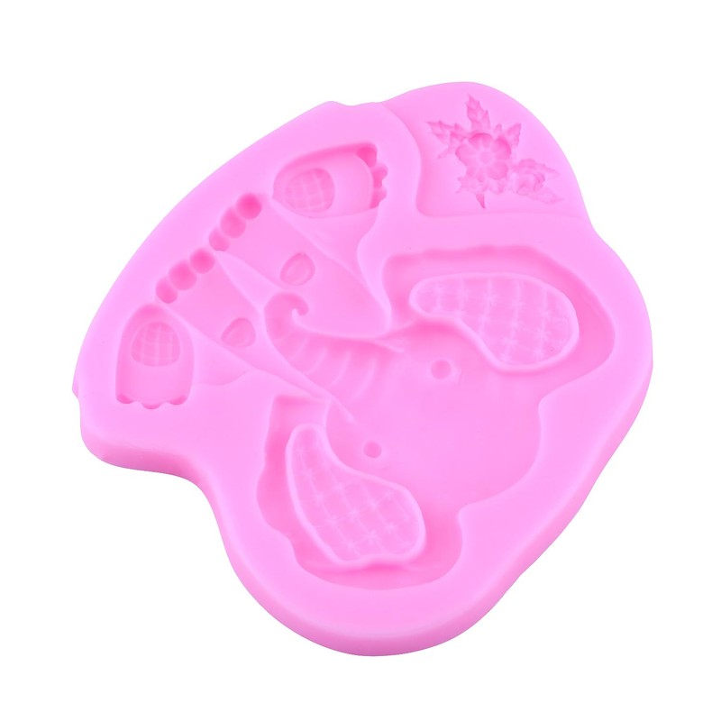 MIYAHOUSE Safari Animal Fondant Mold Giraffe Lion Silicone Molds Set