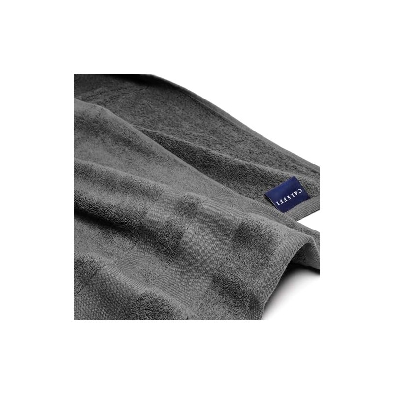 Caleffi Soft 1000538 Bath Towel, Cotton, Anthracite, Standard