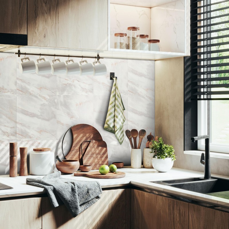 20pcs Peel and Stick Backsplash Tile，12"x12" Self Adhesive Marble Tile