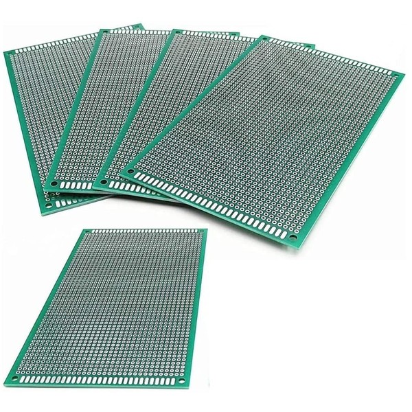9cm x 15cm Set of 5 Universal PCB Double-sided Tin
