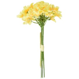Tokyodo FM002160-004 Artificial Flowers MAGIQ Pastel Flower Picks, Yellow, Flower Diameter 1.0 x 6.3 inches (2.5 x 16 cm), Pack of 6