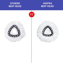 Higfra Spin Mop Replacement Head 4 Pack Mop Refill Compatible with Ocedar Triangle Swivel Mops Microfiber Swivel Mop Refill,Deep Clean,Machine Washable and Easy to Replace