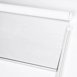 ALLBRIGHT Roller Shades for Windows, 100% Blackout Window Roller Blinds, UV Protection Fabric, Shades with Striped Jacquard, Roller Blind for Office and Home, Easy to Install, White, 33" W x 72" H