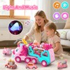 7 in 1 Carrier Truck Cars for Toddlers Girls, Girls