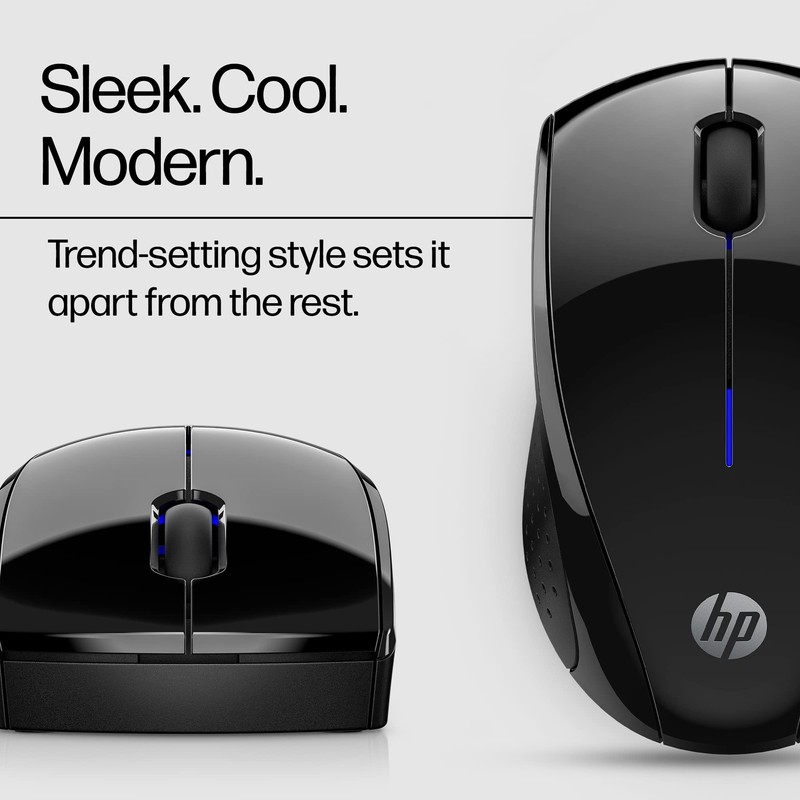 HP X3000 G2 Wireless Mouse - Ambidextrous 3-Button Control, &