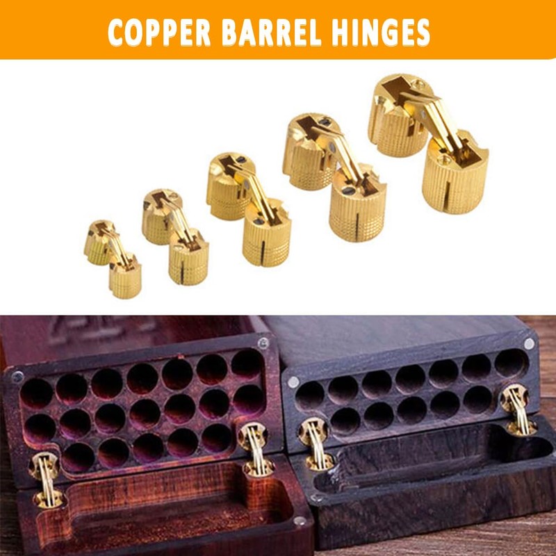 BE-TOOL Hinge, 14mm Brass Invisible Hinge Pure Copper Hidden Concealed