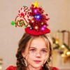 Reaky Light Up Christmas Headband Led Red Christmas Hat Headbands