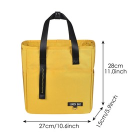 Nanxson Insulated Cooler Bag, Large Lunch Bag, Reusable Lunch Bag, Picnic Bag, Thermal Bag for Adults, Men, Women, Work, School and Travel (11 L, B Yellow)