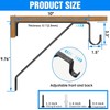 Pisman Adjustable Shelf Brackets,Closet Rod Holders Heavy Duty for Closet