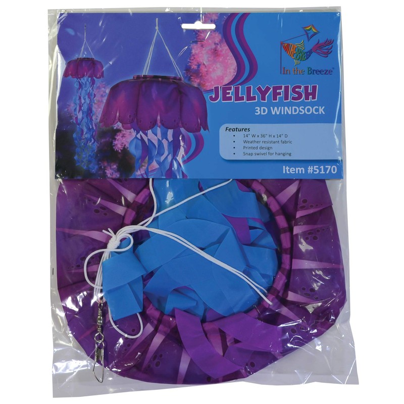 In the Breeze 5170 Jellyfish 36-Inch 3D Windsock-Hanging Decoration