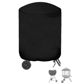 SheeChung Outdoor Fireplace Cover for Fire Sense 01471 Fire Pit,Waterproof Round Grill Cover 30 Inch,Heavy Duty 600D Outside Round Covers for BBQ Grill Smoker,UV Resistant,30"Dx43"H