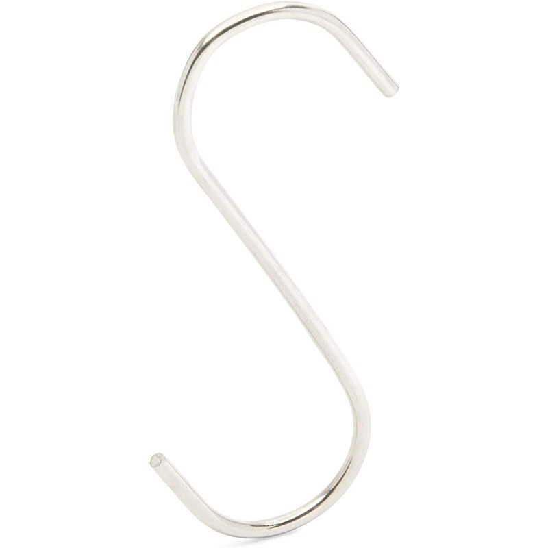 Juvale S-Shaped Hooks for Hanging - 3.9-Inch 50-Pack, Black Stainless