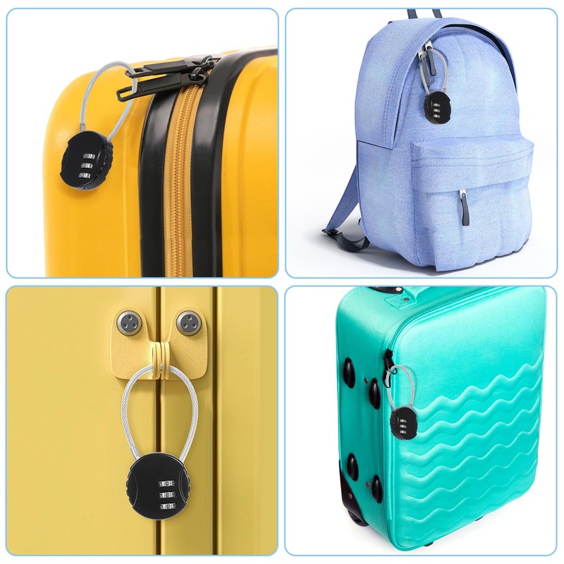 Moxweyeni 32 Pack Combination Wire Lock 3 Digit Small Combo