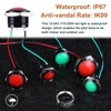 DMWD 2PCS 16mm 110VAC 125VAC Metal Indicator Light 20mA Waterproof