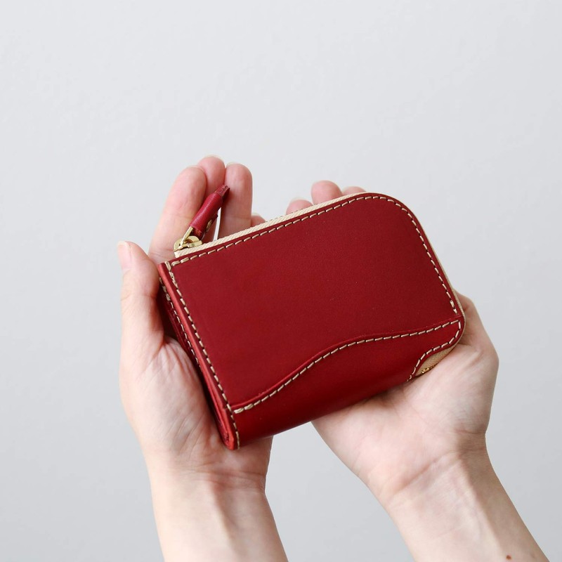 Porco Rosso L-Shaped Zip Wallet [sokunou], red