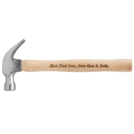 Let's Make Memories Custom Wooden Hammer Keepsake - For Him - Wood Handle - Engraved Message - Stocking Stuffer - Graduation - Achievement - For Dad - Script