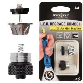 NiteIzeLUC2-07 Flashlight Upgrade Kit LED Bulb 30 Lumen, Push Button Switch for Aa Mini Maglite