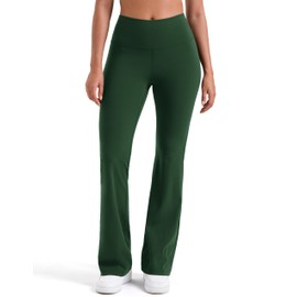 Colorfulkoala Women's Dreamlux Workout Flare Leggings High Waisted Wide Leg Bootcut Yoga Pants 31.5" Inseam (XL, Rosin)