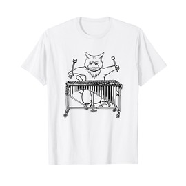 Cat Playing Vibraphone T Shirt Jazz Marimba Men Women Kids T-Shirt