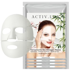 Korean Collagen Crystal Clear Moisturising Face Mask | Refines Pores and Deeply Moisturises - 4 Masks