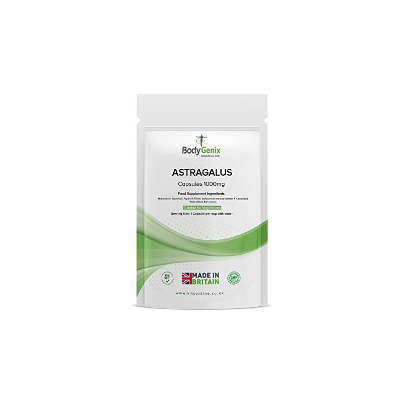 Bodygenix Astragalus 1000mg Capsules Bodygenix UK, Powerful Chinese Supplement High