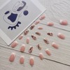 Bufenia 24 Pcs Coffin False Nails Short French Fake Nails