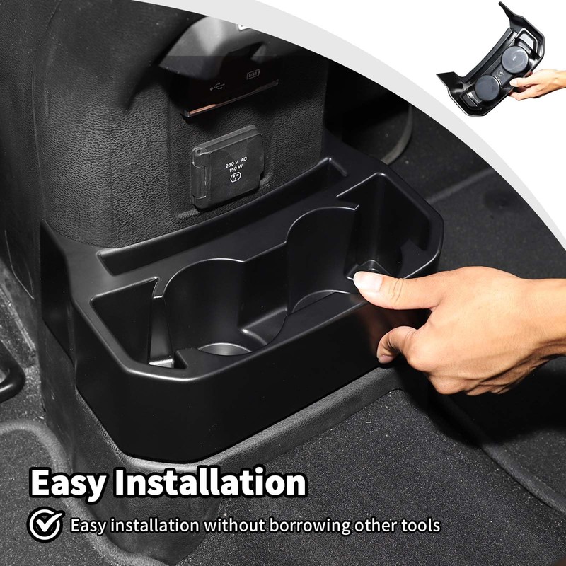 JWWY for JL Rear Cup Holder Console Mounted Drink Holders