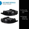 TRQ Inner Fender Liner Set Compatible with 1993-1994 Ford Ranger