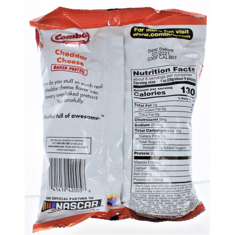 COMBOS CHEDDAR PRTZ6.3OZ
