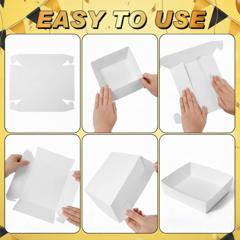 50 Pcs 5 Lb Extra Large Paper Food Tray Disposable,