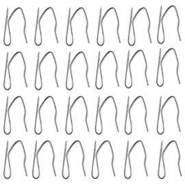 120 PCS Silver Rustproof Stainless Steel Plated Nickel Hooks Drapes Hooks Nickel Hooks Heavy-Duty Offset Pins-on Hooks for Window Curtain Shower Curtain Door Curtain