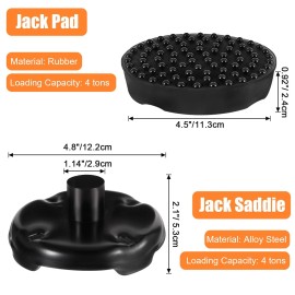 Lemecima 2 Pack 4 Tons Floor Jack Saddle Rubber Pads Adapter Lift Guard Car Truck Repa