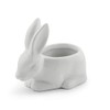 Napco 22138 Rabbit Shaped Ceramic Planter/Cache Pot, White