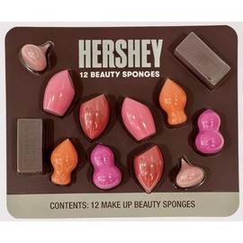 HERSHEY'S Beauty Blender Makeup Sponges 12-Pack - Twizzler, Reese's, Bubble Yum, Jolly Rancher, Kisses and Chocolate Bar Shapes The Ultimate Gift for Teens or Your Wife