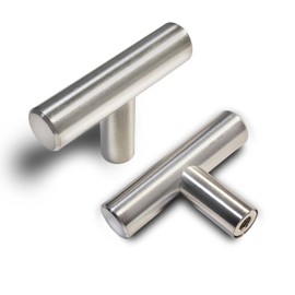 REGARSUN 6 Pack Brushed Nickel Cabinet Knobs Single Hole Stainless Kitchen Cabinet Pulls Drawer Handles Dresser Pulls 2 inch Total length Stain Nickel Silver