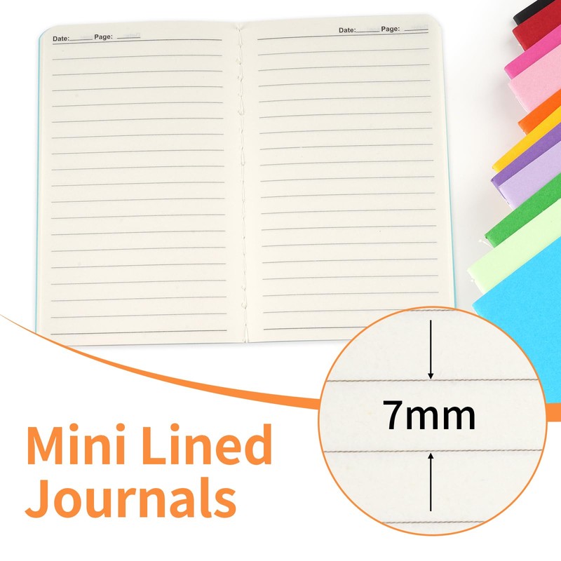Hoiny 12 Pack Mini Pocket Notebook, 3.5 X 5.5 Inch