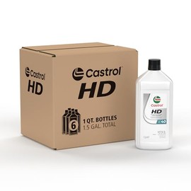 Castrol HD 40 Monograde Conventional Motor Oil, 1 Quart, Pack of 6