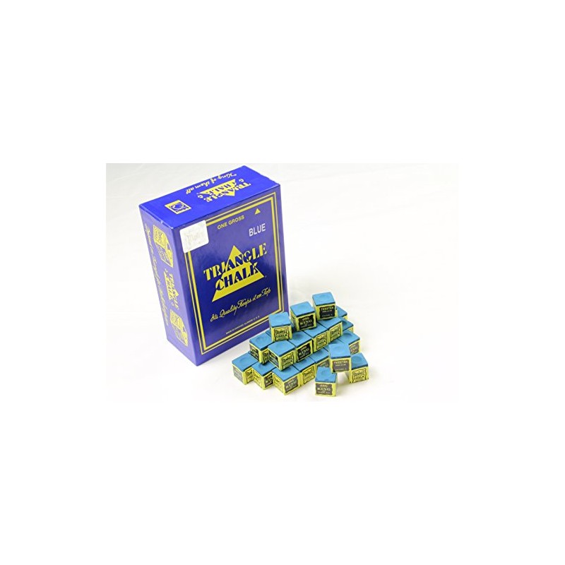 12 Pieces BLUE Triangle Snooker Pool Chalk - Worlds Most