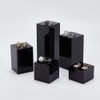 BENECREAT Pack of 5 Black Acrylic Cube Display Block, 3/4/6/8/10