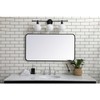 Elegant Decor Evermore 22x40 Soft Corner Metal Rectangular Mirror in