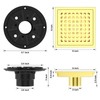 Iriber 6 Inch Square Shower Floor Drain with PVC Shower