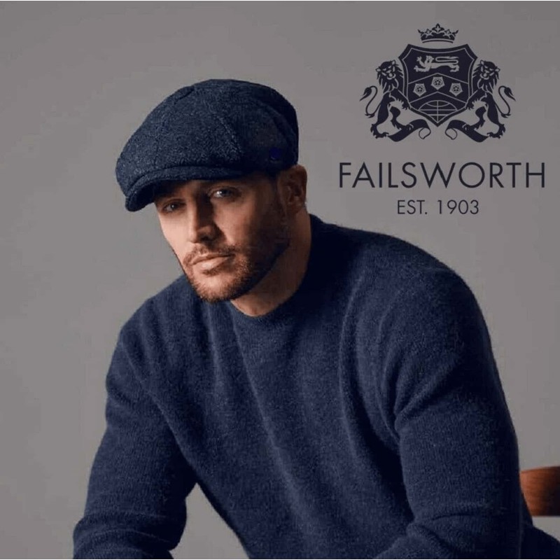 Failsworth Millinery Carloway Harris Tweed Baker Boy Gorra (última versión),