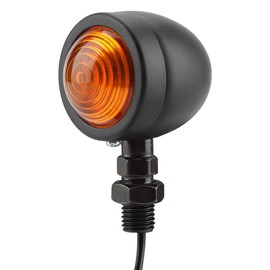 1 Pair 12V Motorcycle Turn Signal Light Bullet Front Rear Blinker Indicator Light Motorbike Brake Lights Driving Spot Lights Headlights, Black Shell