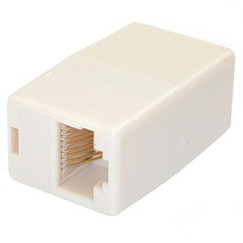 StarTech RJ45 COUPLER - Caja de empalme acoplador cable Cat5 Ethernet UTP-2x hembra RJ45, Color beige
