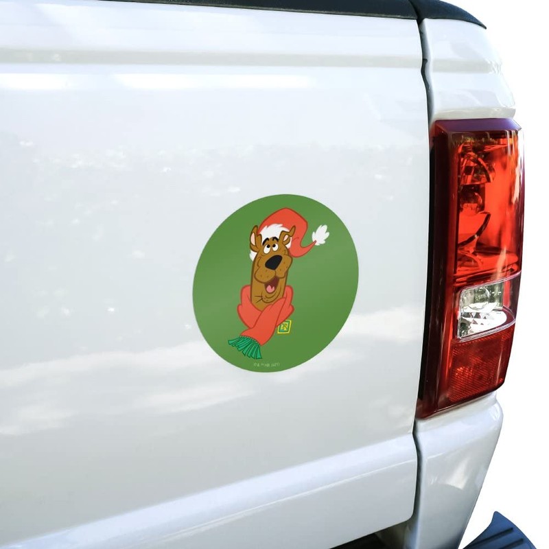 A Scooby Christmas Automotive Car Window Locker Circle Bumper Sticker